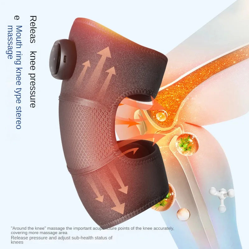 ThermoTouch Heated Knee Massager with Adjustable Vibration and Heat Settings